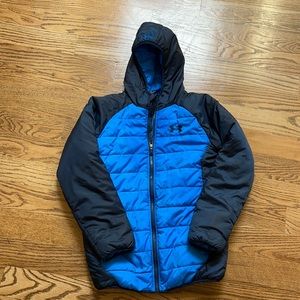Boys Under Armour coat jacket. Size youth Large YLG Royal and Blue